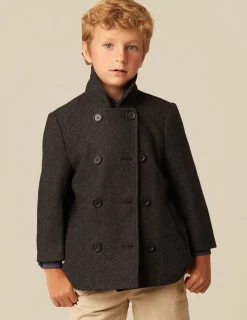 Clearance NÍCOLI ABRIGO CRUZADO ESPIGA GRIS Grises