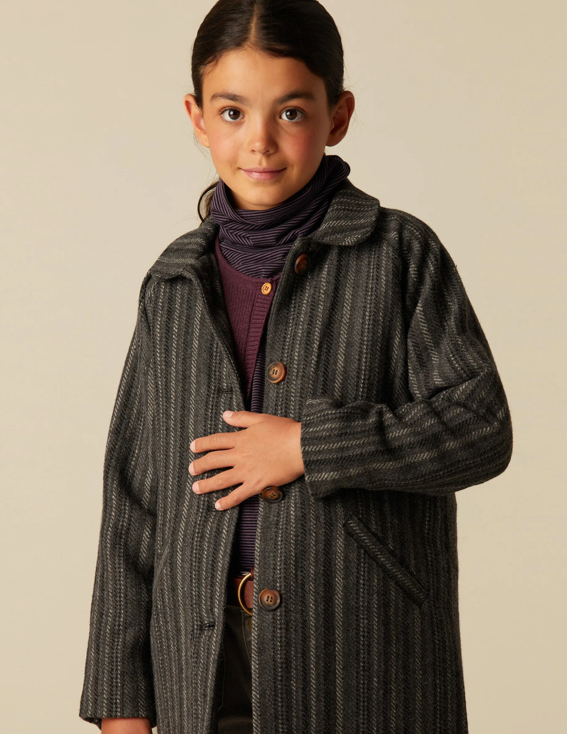 Fashion NÍCOLI ABRIGO RAYA GRIS Grises