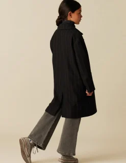 Discount NÍCOLI ABRIGO SOLAPA RAYA Azulesoscuros