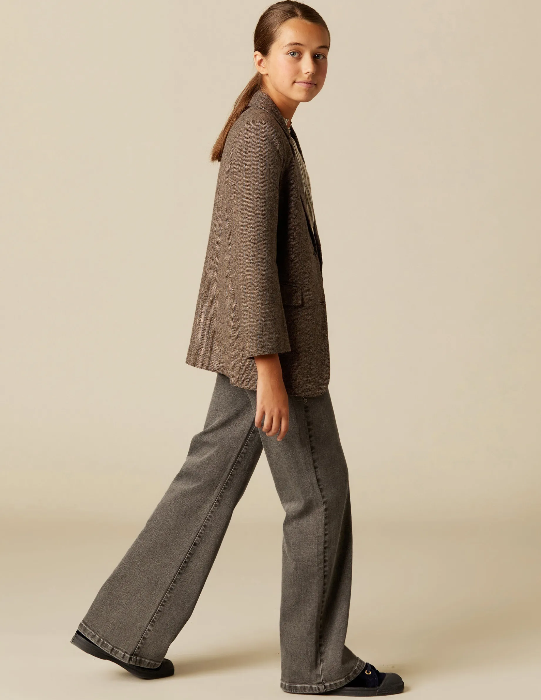 Hot NÍCOLI BLAZER ESPIGA MARRÓN RY AZUL Marrones