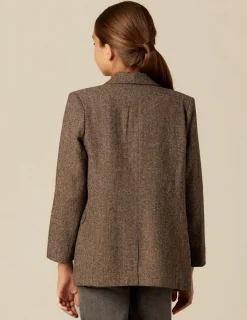 Hot NÍCOLI BLAZER ESPIGA MARRÓN RY AZUL Marrones