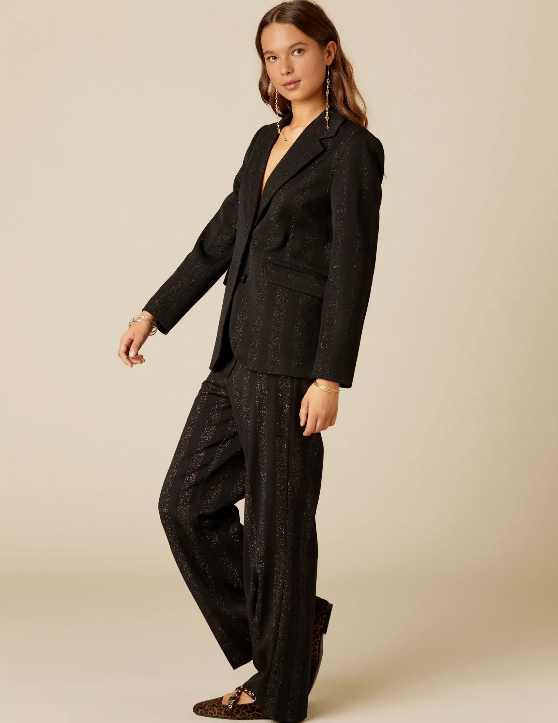 Fashion NÍCOLI BLAZER NEGRO RAYA BRILLO Negros