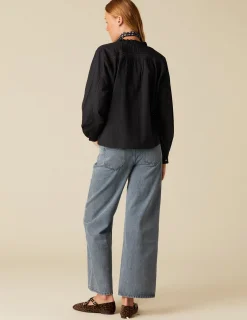 Sale NÍCOLI CAMISA ANTRACITA TIRA ENCAJE Grisesantracitas