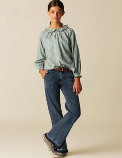 Store NÍCOLI CAMISA AZUL FLOR PEQUEÑA Azules