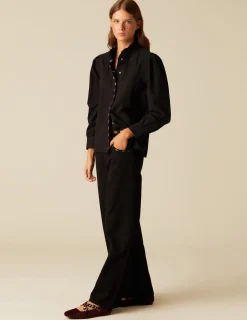 Online NÍCOLI CAMISA CUELLO PERKINS TACHUELAS Negros