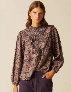 Hot NÍCOLI CAMISA FLOR HOJA Mora