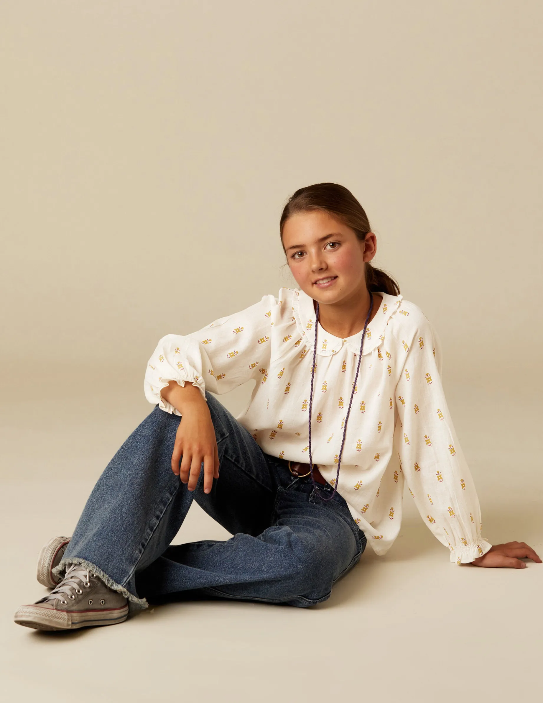 Flash Sale NÍCOLI CAMISA FLOR PEQUEÑA Granate