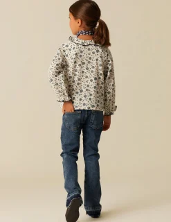 New NÍCOLI CAMISA FLOR PESPUNTE AZUL Azules