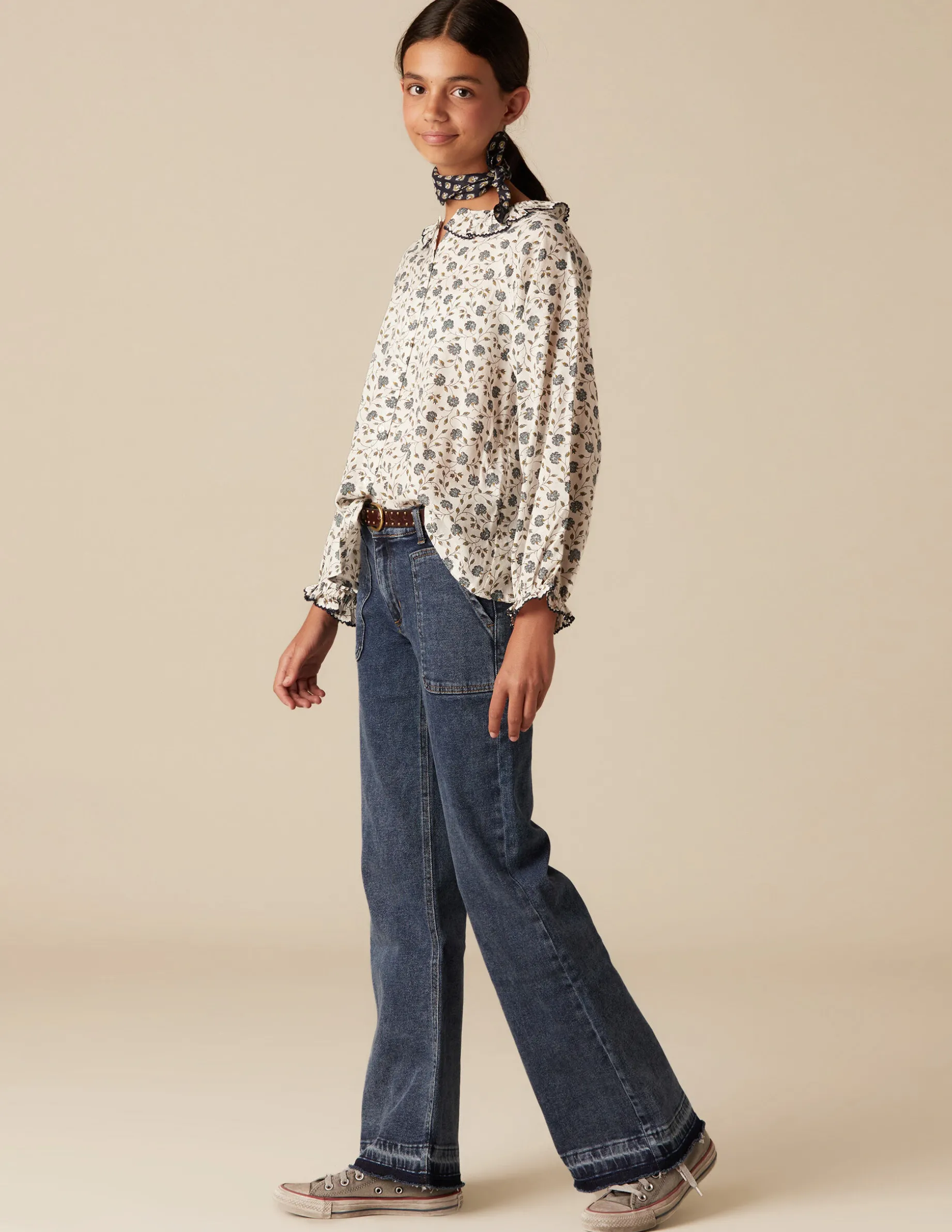 Best NÍCOLI CAMISA FLOR PESPUNTE AZUL Azules