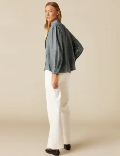 New NÍCOLI CAMISA FLOR RAMITO AZUL Azules