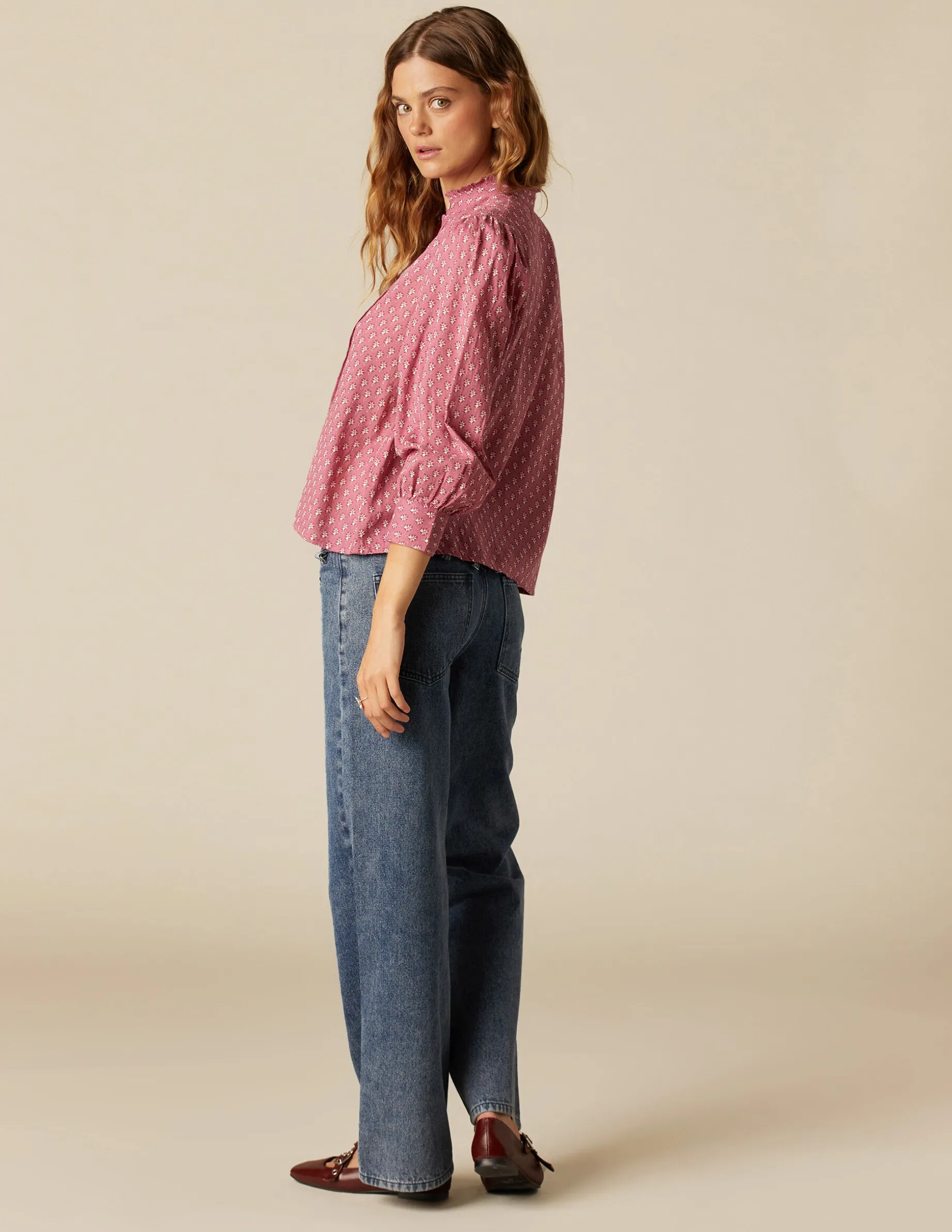 Fashion NÍCOLI CAMISA FLOR RAMITO Fresa