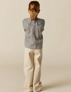 Flash Sale NÍCOLI CAMISA HOJITAS AZUL Azulesclaros