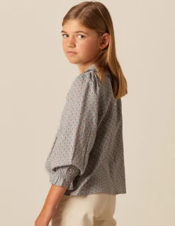 Outlet NÍCOLI CAMISA HOJITAS AZUL Azulesclaros