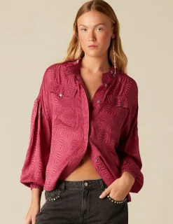 Clearance NÍCOLI CAMISA JACQUARD FRESA Rojos