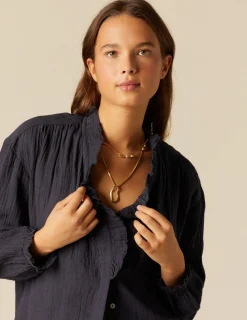 Clearance NÍCOLI CAMISA PERKINS AZUL Azulesoscuros