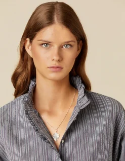 Discount NÍCOLI CAMISA RAYA AZUL LUREX Azulvaquero