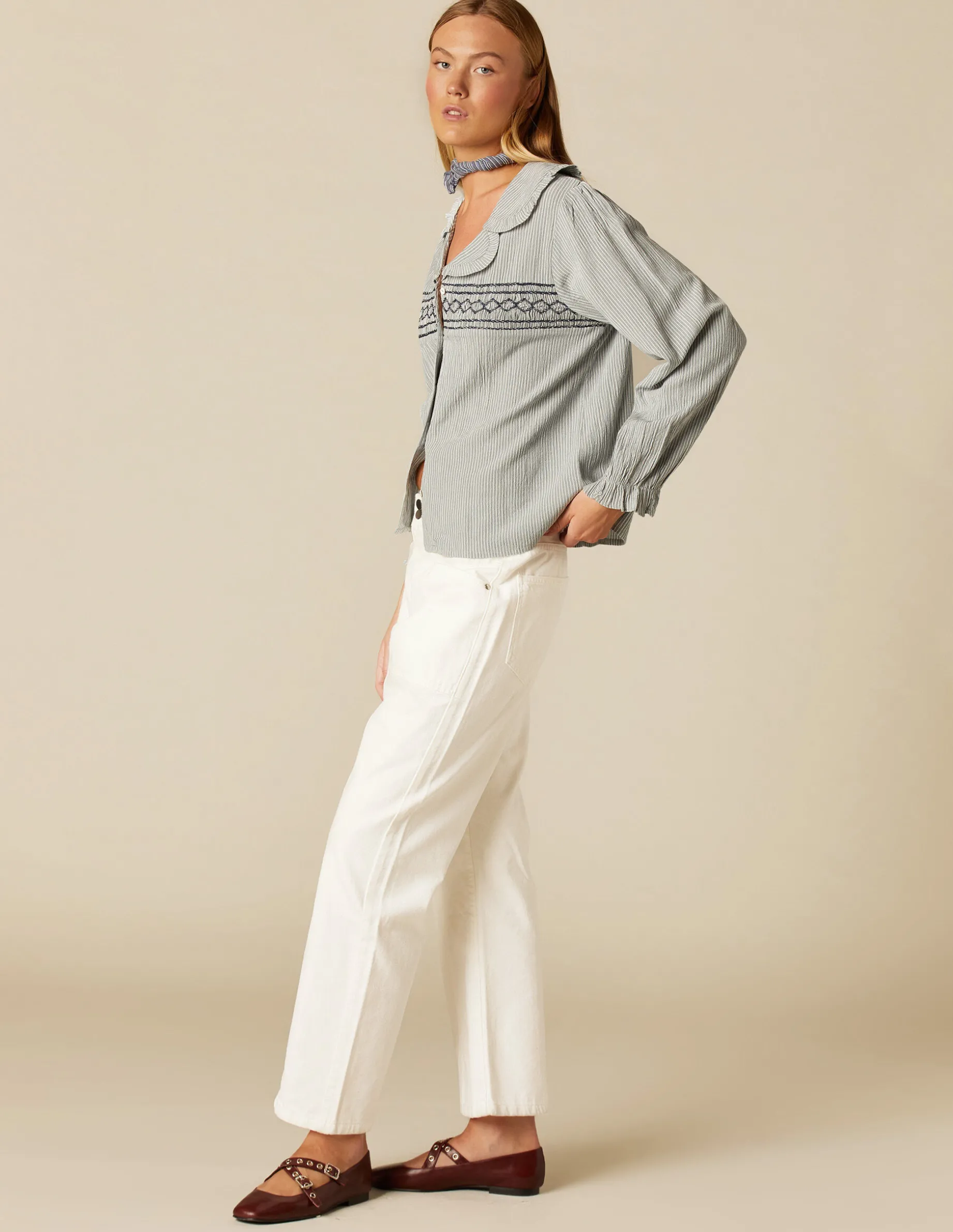 Best Sale NÍCOLI CAMISA RAYA AZUL NIDOS Azulesclaros