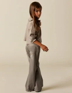 Hot NÍCOLI CAMISA RAYA MARRÓN NIDOS Grises