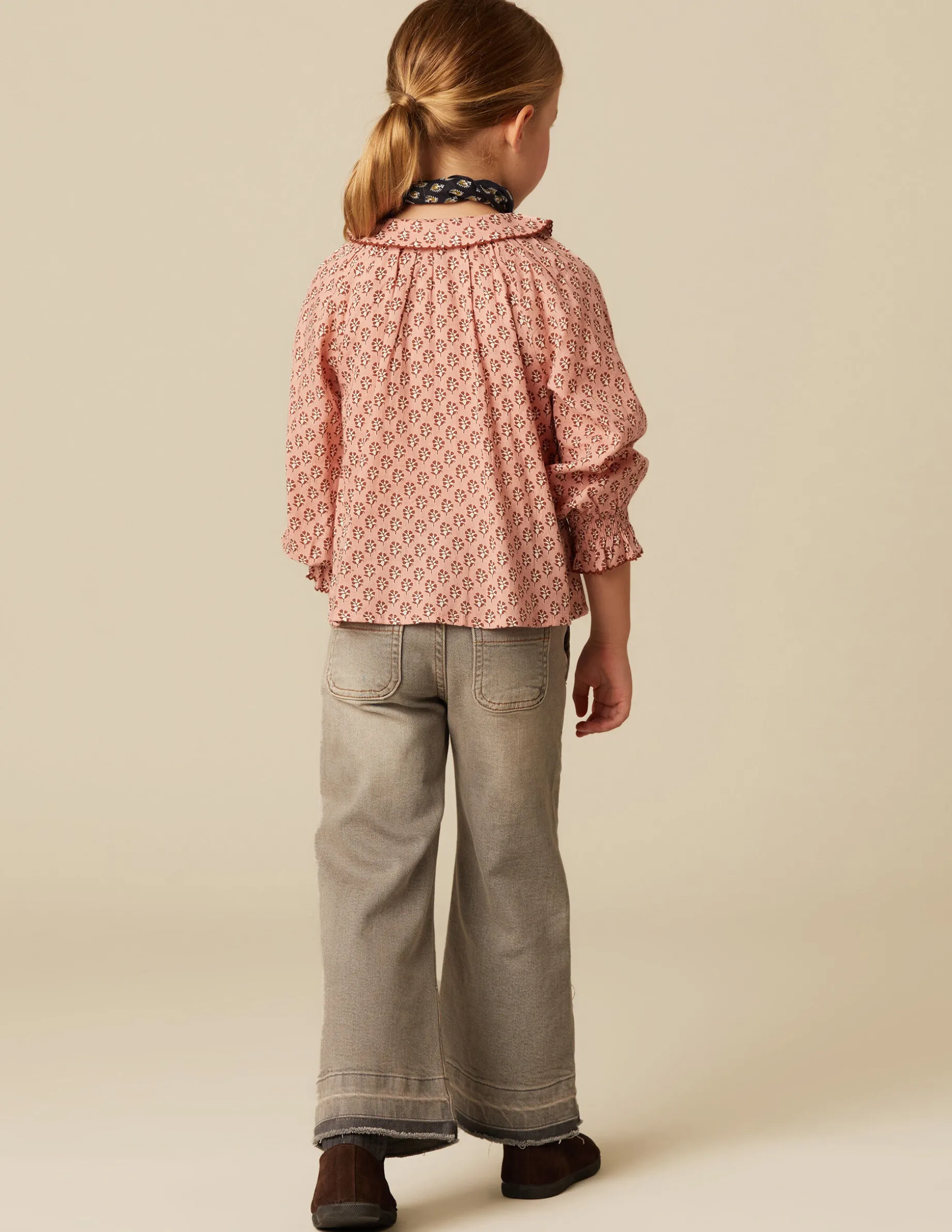 Store NÍCOLI CAMISA ROSA FLOR MARRÓN Rosas