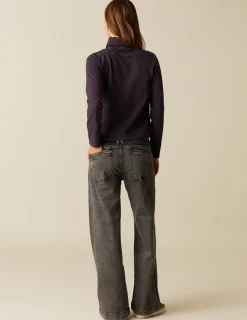 Sale NÍCOLI CAMISETA SOLIDARIA CUELLO VUELTO RAYAS MORA Morados