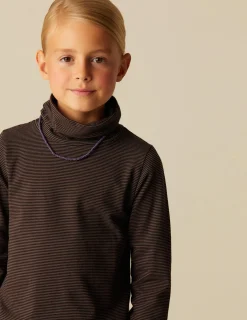 Discount NÍCOLI CAMISETA SOLIDARIA CUELLO VUELTO RAYAS MARRÓN Marrones