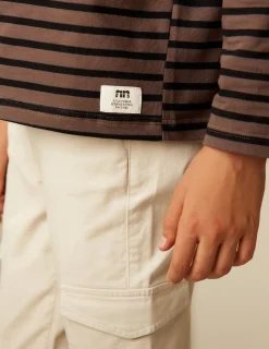 Outlet NÍCOLI CAMISETA SOLIDARIA RAYA GRANDE MARRÓN Marrones