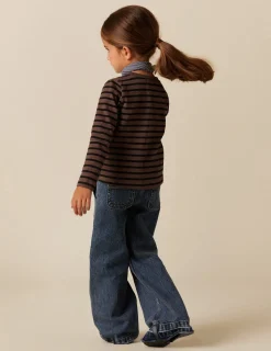 Hot NÍCOLI CAMISETA SOLIDARIA RAYAS MARRÓN Marrones