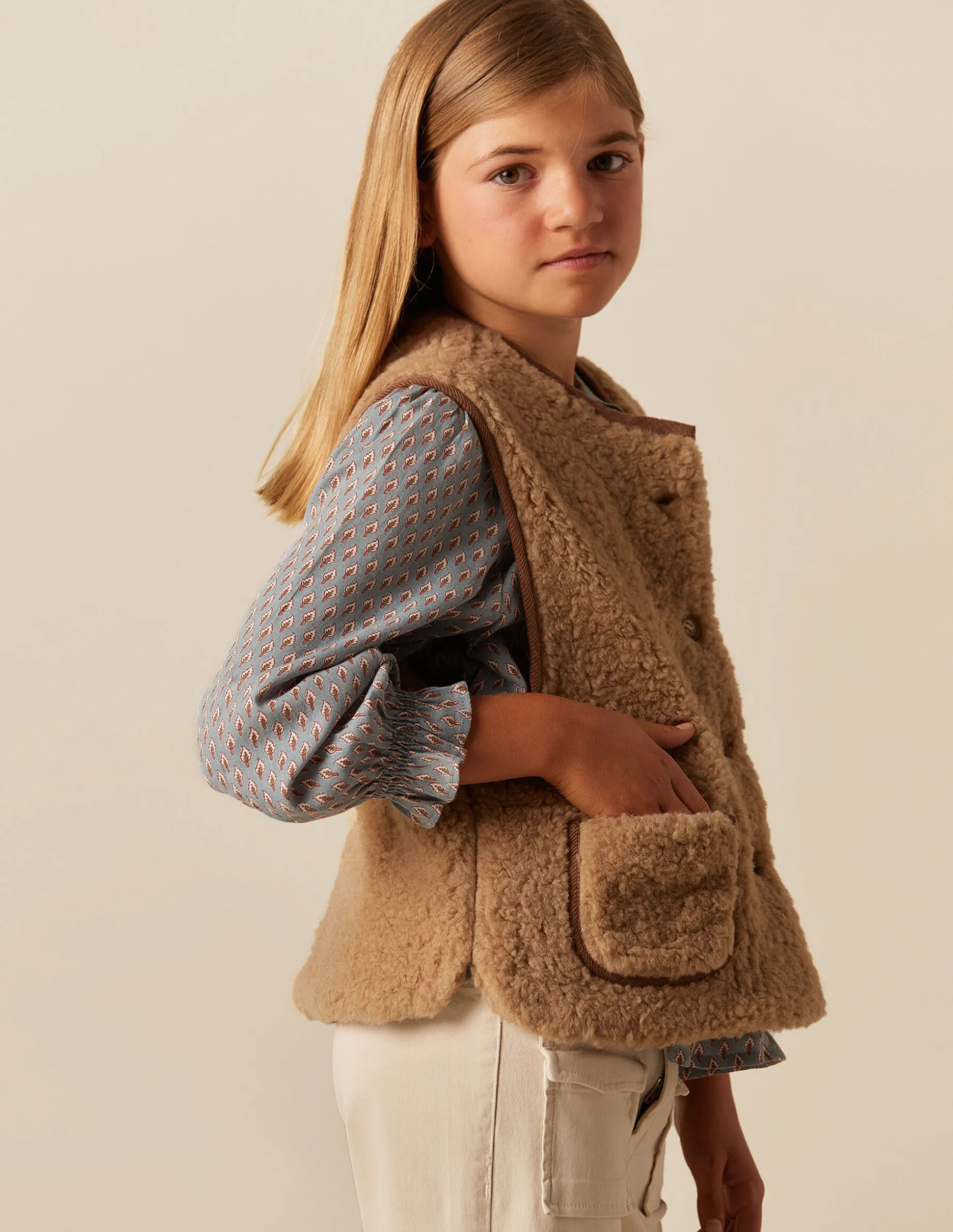 Outlet NÍCOLI CHALECO BORREGO Marrones