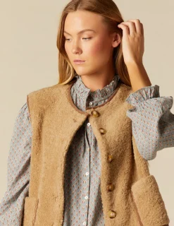 Outlet NÍCOLI CHALECO BORREGO Marrones