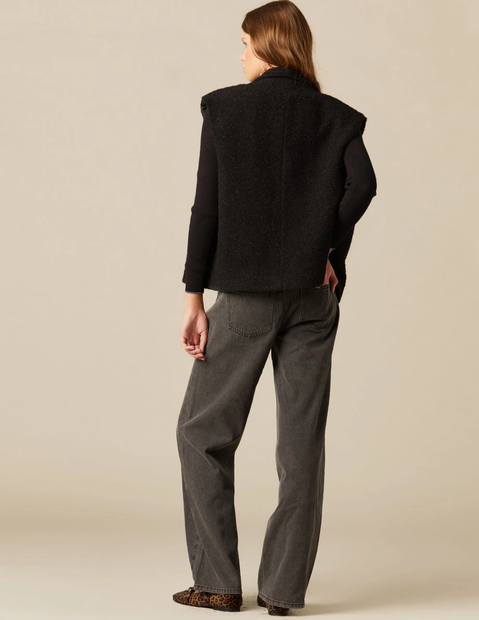 Cheap NÍCOLI CHALECO OVERSIZE Negros