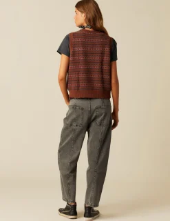 Cheap NÍCOLI CHALECO PUNTO MULTICOLOR Marrones