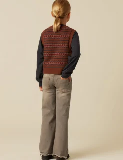 Best Sale NÍCOLI CHALECO PUNTO MULTICOLOR Marrones