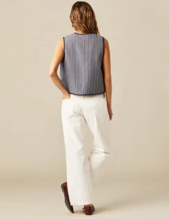 Store NÍCOLI CHALECO RAYA AZUL LUREX Azulvaquero