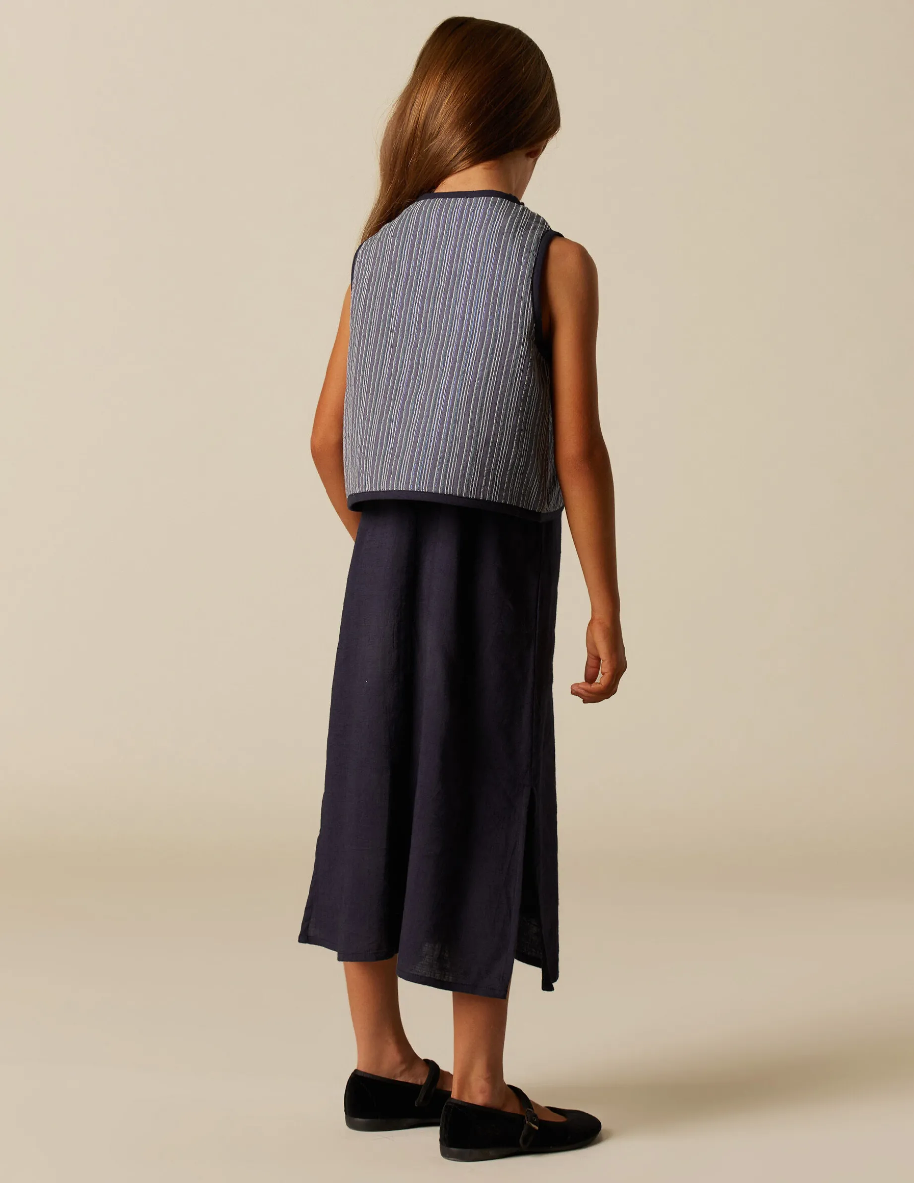 Outlet NÍCOLI CHALECO RAYA AZUL LUREX Azulvaquero