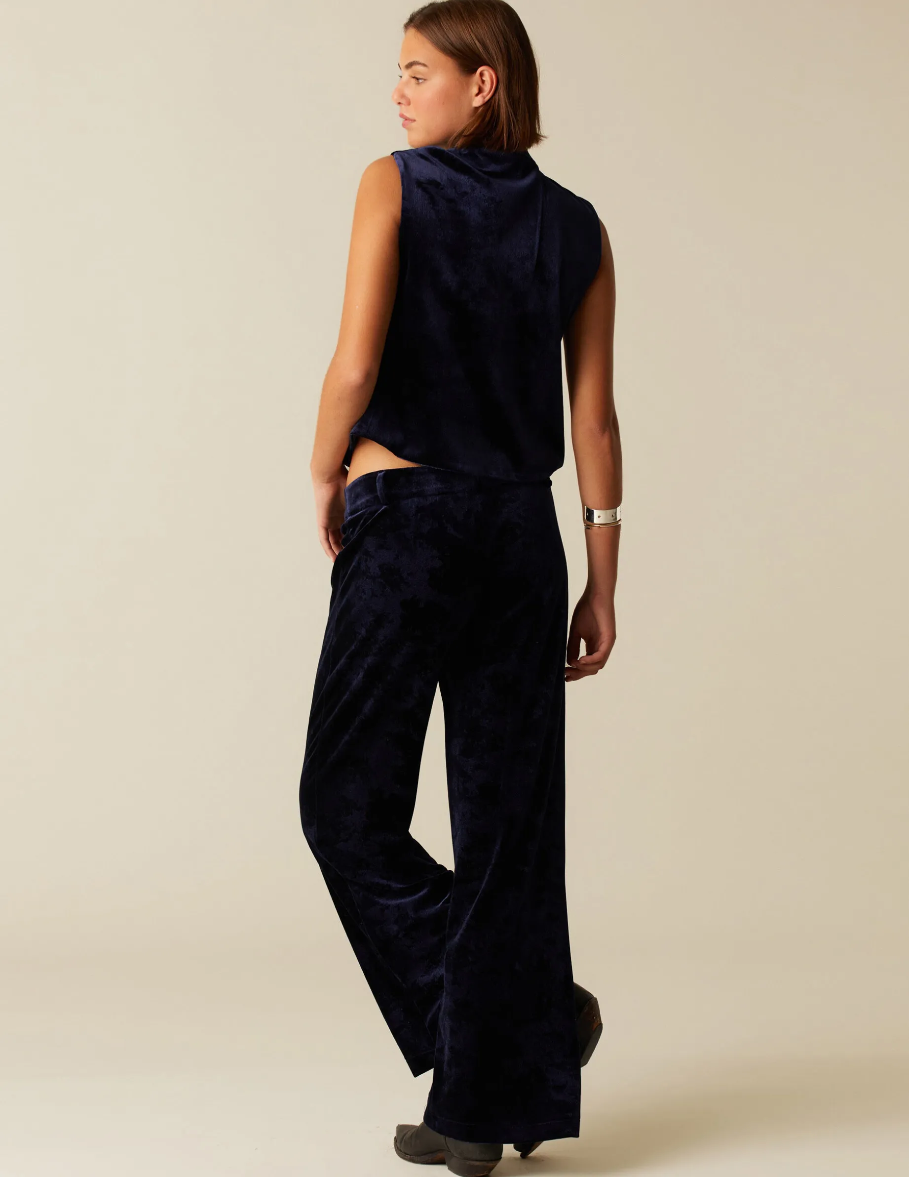 Cheap NÍCOLI CHALECO TERCIOPELO AZUL Azulesoscuros