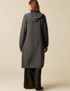 Cheap NÍCOLI CHAQUETA LARGA CAPUCHA ANTRACITA Grisesantracitas