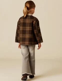 Clearance NÍCOLI CHAQUETÓN CUADROS Marrones