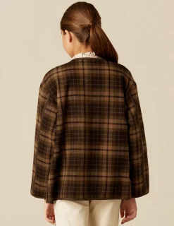 New NÍCOLI CHAQUETÓN CUADROS Marrones