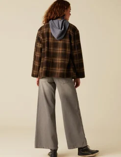 Cheap NÍCOLI CHAQUETÓN CUADROS Marrones