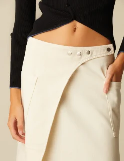 Online NÍCOLI FALDA CRUCE BOLSILLOS CRUDO Crudos