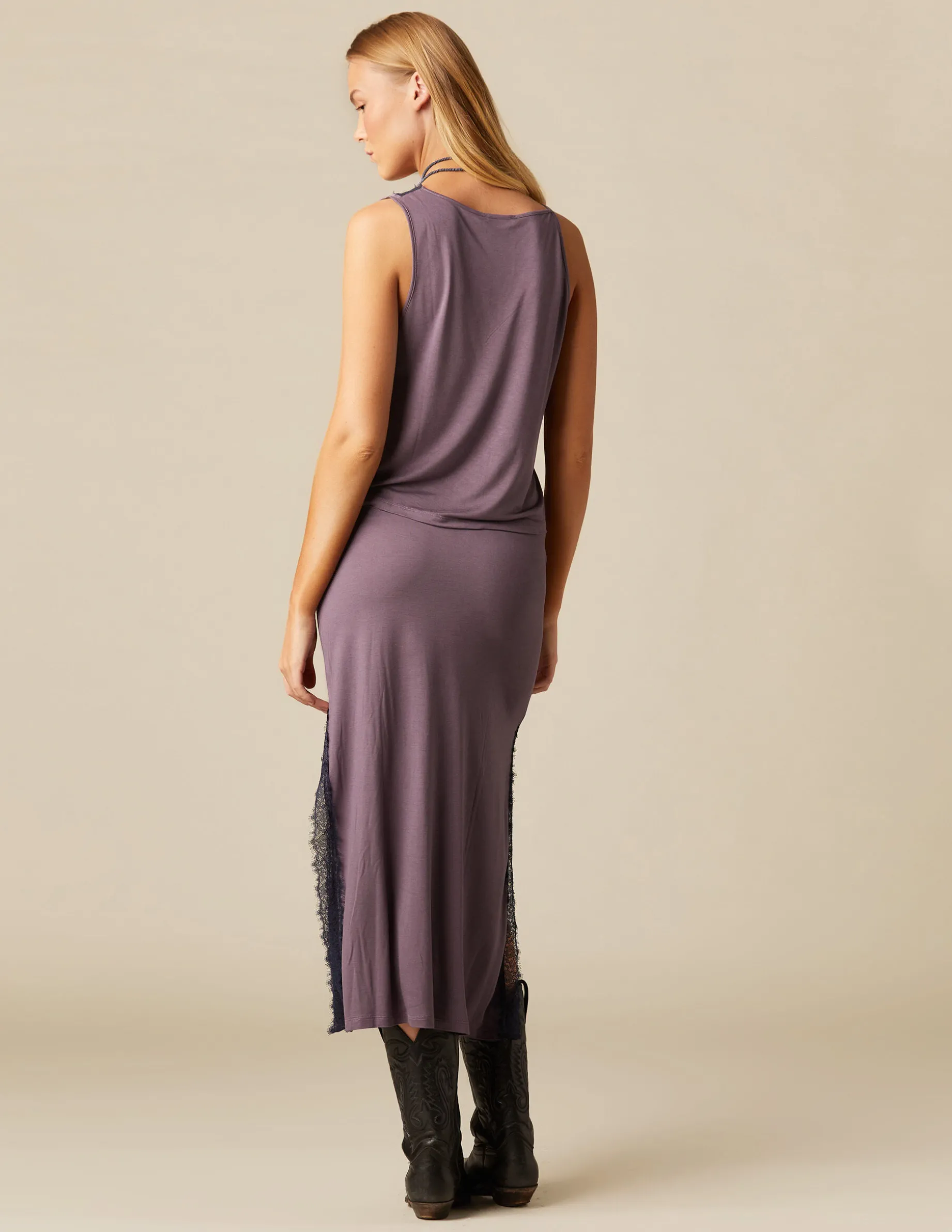 Flash Sale NÍCOLI FALDA ENCAJE CONTRASTE Mora