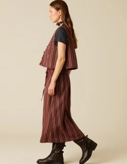 Outlet NÍCOLI FALDA RAYA MARRÓN Marrones