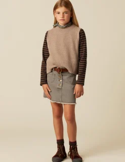 New NÍCOLI FALDA VAQUERA GRIS Grises