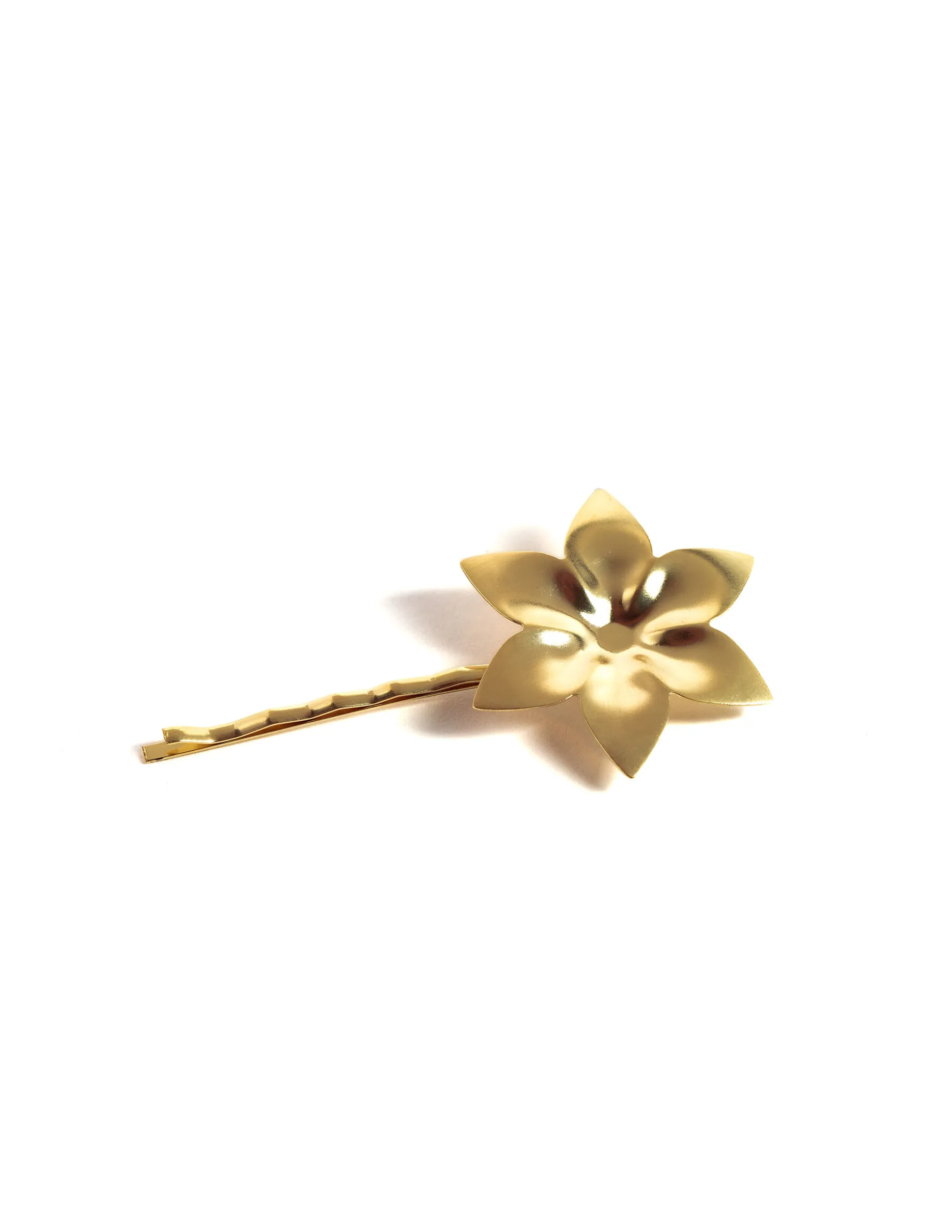 Outlet NÍCOLI HORQUILLA FLOR PICOS DORADA