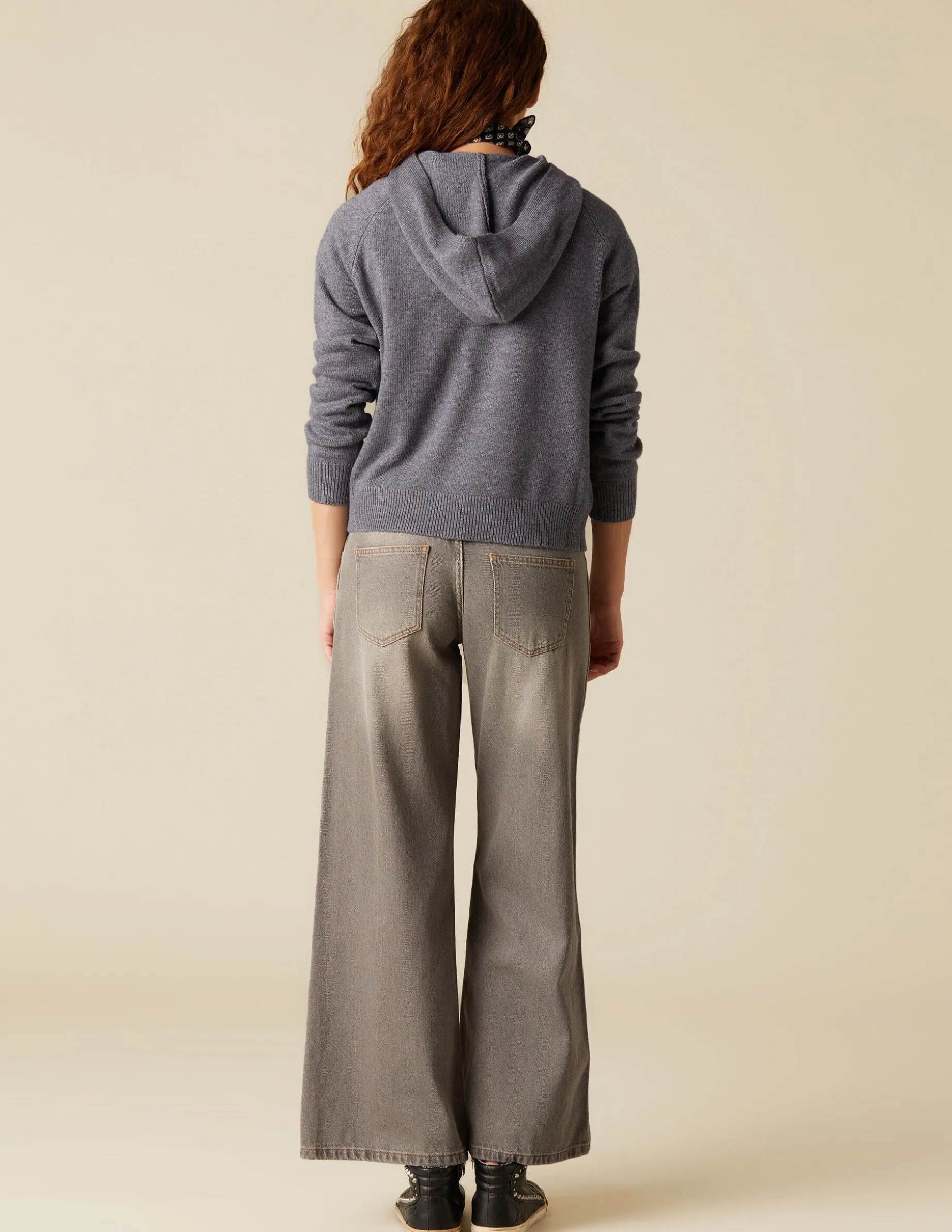 Flash Sale NÍCOLI JERSEY AZUL JASPEADO CAPUCHA Azules