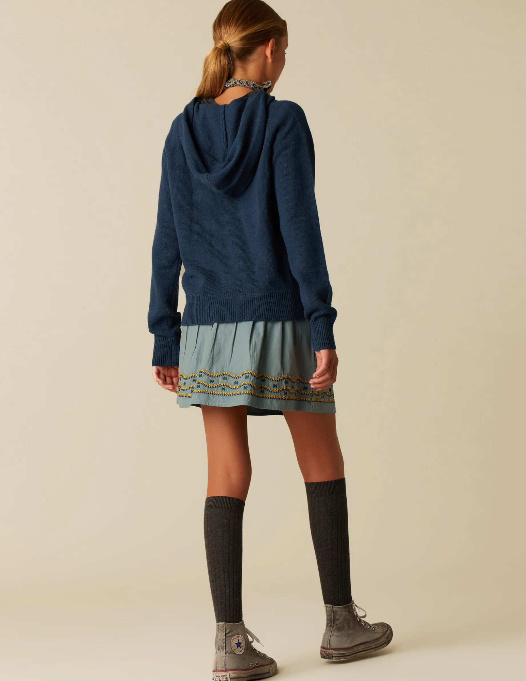 Cheap NÍCOLI JERSEY AZUL OSCURO CAPUCHA Azulesoscuros