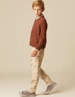 Online NÍCOLI JERSEY CUELLO PICO MARRÓN Marrones