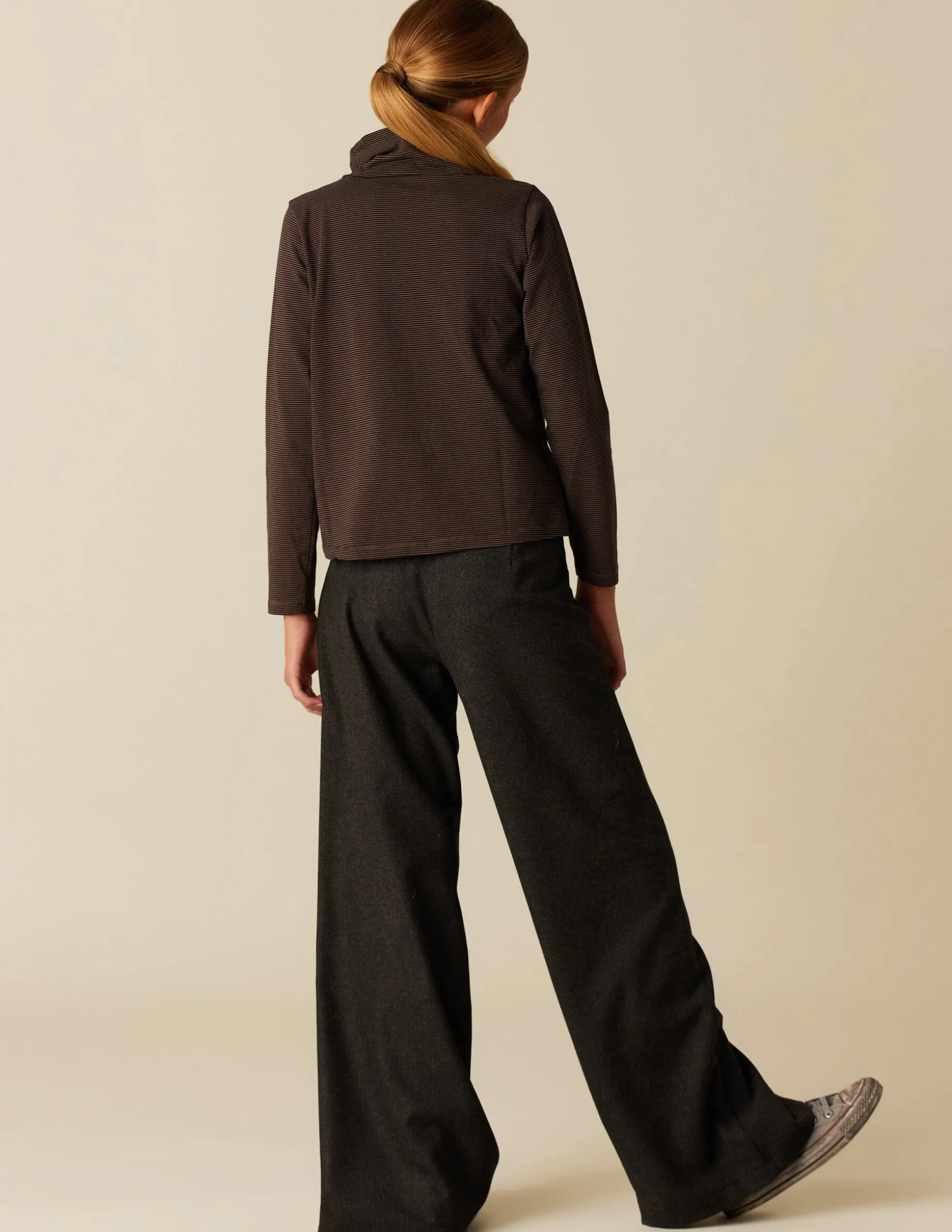 Cheap NÍCOLI PANTALÓN ANCHO DIBUJO GRIS Grisesantracitas