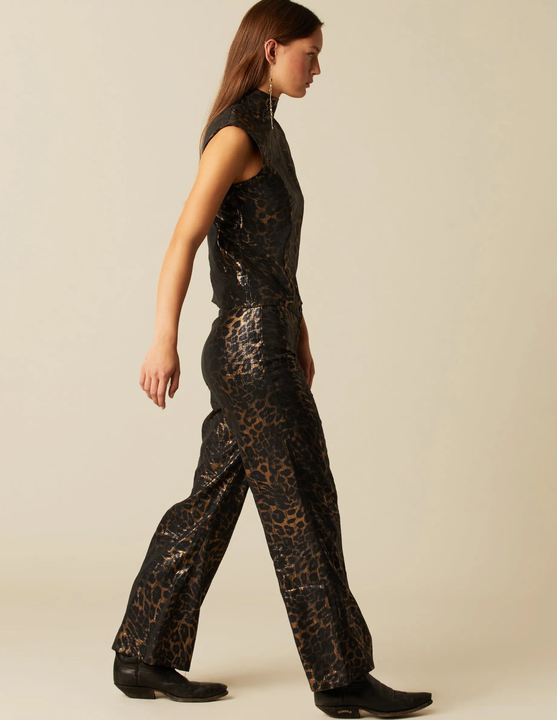 Store NÍCOLI PANTALÓN ANIMAL PRINT BRILLO Metalizados