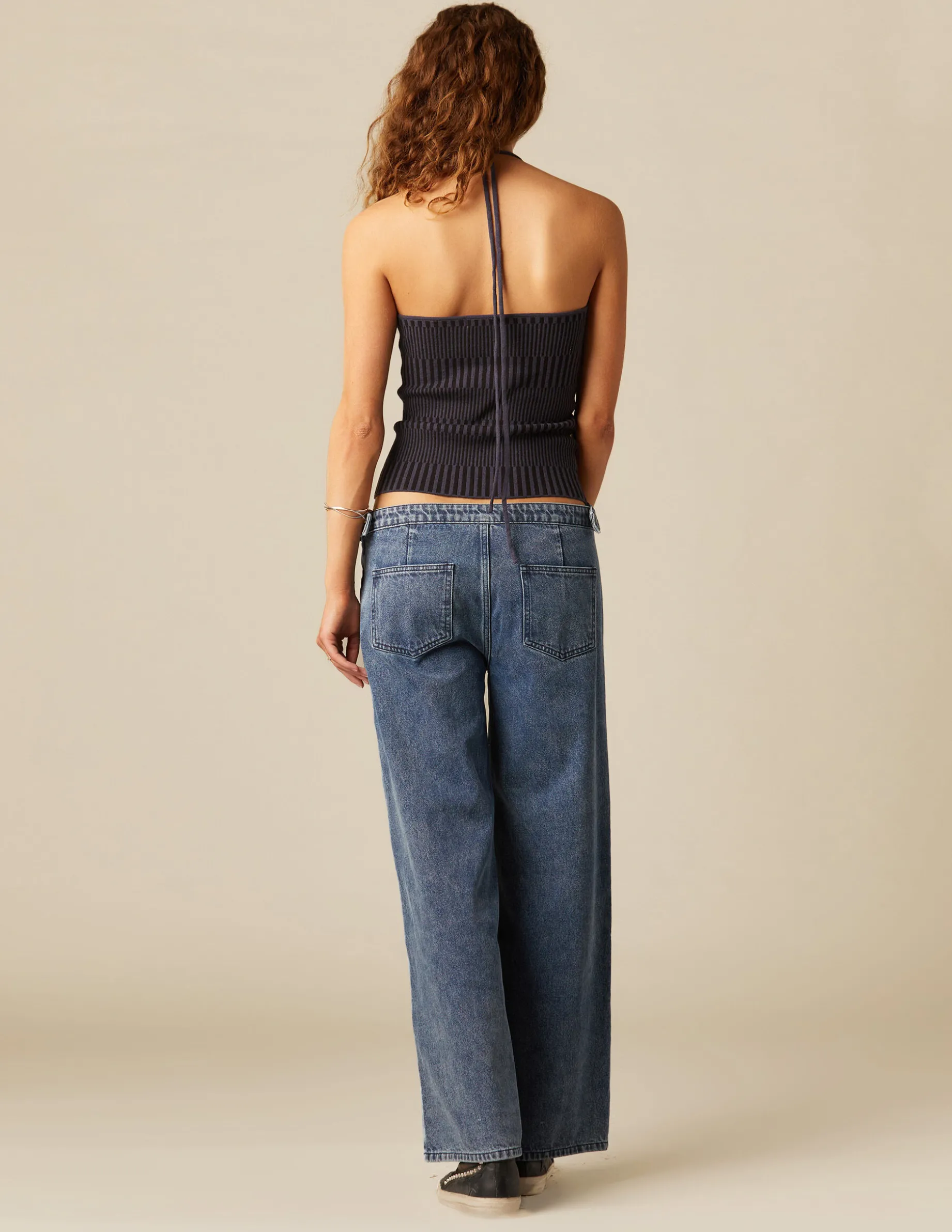 Flash Sale NÍCOLI PANTALÓN AZUL HEBILLAS CINTURA Azulvaquero